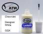 Preview: Chevrolet, Designer White, GQX: 20ml Lackstift, von ATW Autoteile West.